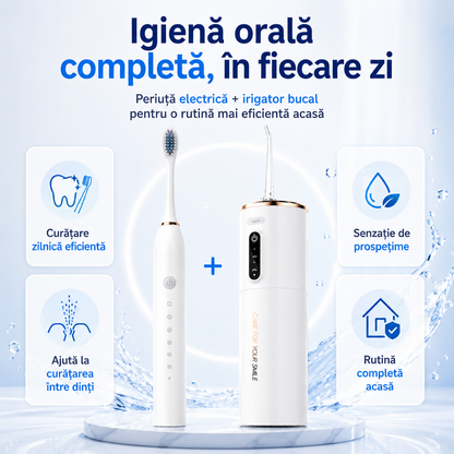 Pachet 2 în 1 - Periuță+Irigator - Rutină Orală Completă