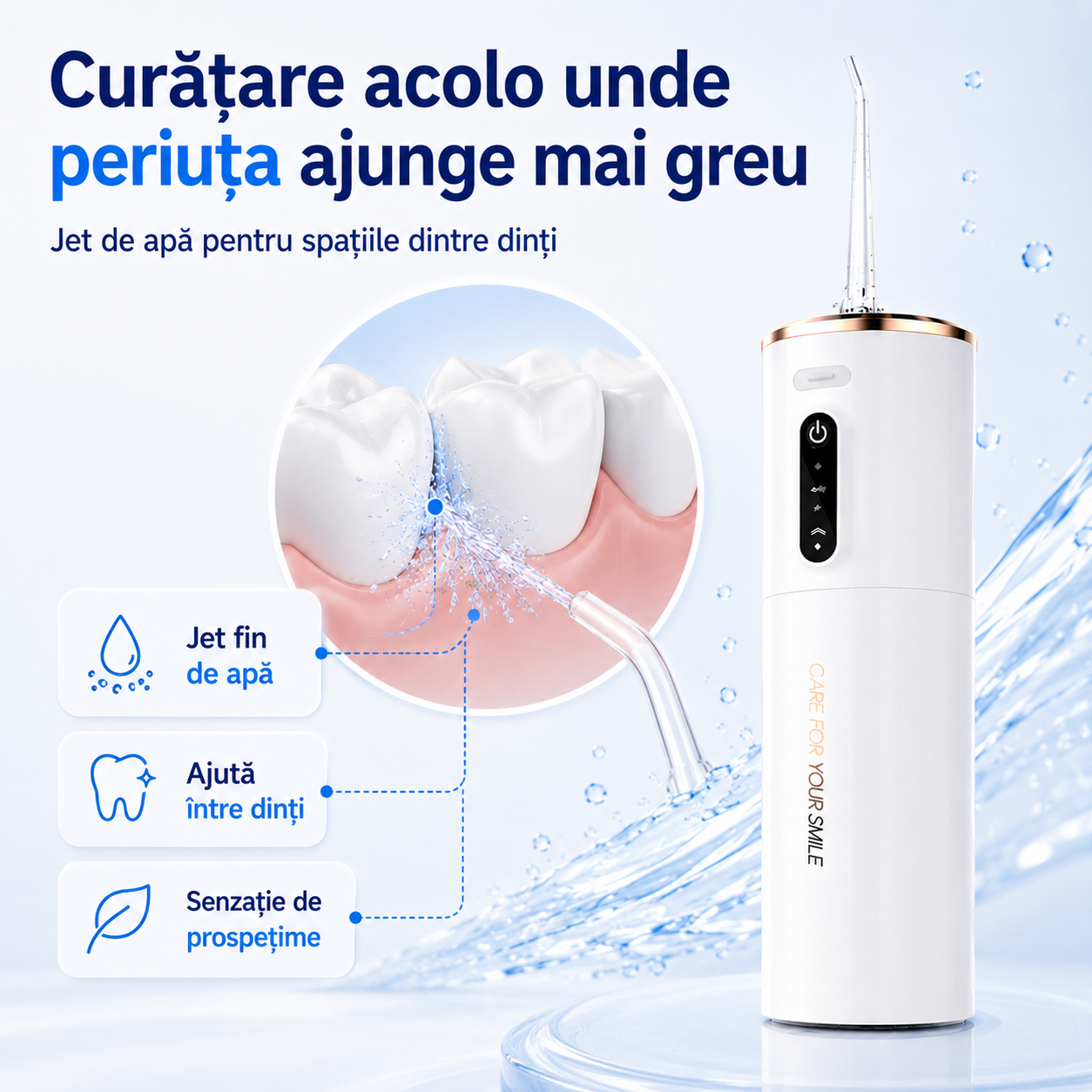 Pachet 2 în 1 - Periuță+Irigator - Rutină Orală Completă