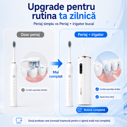 Pachet 2 în 1 - Periuță+Irigator - Rutină Orală Completă